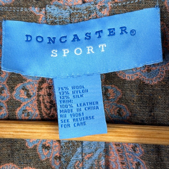 VINTAGE Doncaster Sport Wool Nylon Silk Blend Open Front Jacket Women’s Size 12 - Picture 2 of 15